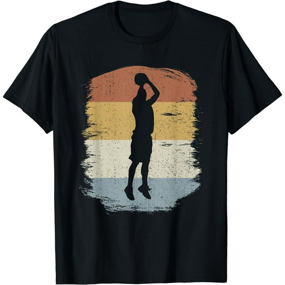 Retro Basketball Jumpshot Baller - Vintage Basketball T-Shirt Black 2X-Large