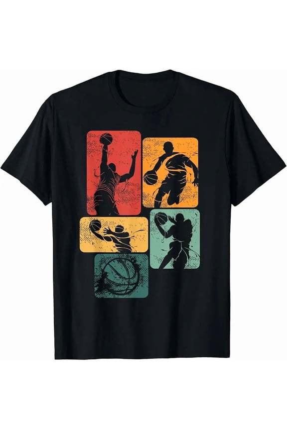 Retro Basketball Player Baller Sport Team Vintage Men T-Shirt