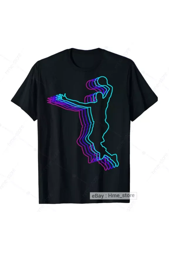 Retro Basketball T-Shirt Men Slam Dunk Teens For Fans Player Athlete Tee Gifts