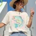 thumbnail image 1 of Retro Bass Fish TShirt Pastel Lake Life Tee, 1 of 2