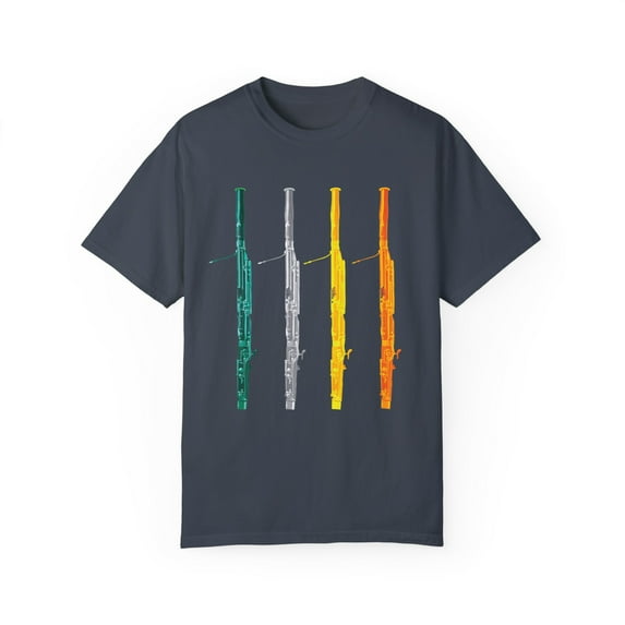 Retro Bassoonist Musical Instruments Gift Vintage Bassoon Musician Instrument Graphic Men Women Unisex Garment-Dyed T-shirt