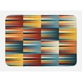 thumbnail image 1 of Retro Bath Mat, Long Sharp Edged Horizontal Triangles on Different Color Blocks Creative and Abstract, Plush Bathroom Decor Mat with Non Slip Backing, 29.5" X 17.5", Multicolor, by Ambesonne, 1 of 2