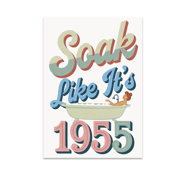 Retro Bathing Wall Decor - Vintage Advertisement Art - 13x19 Poster Print