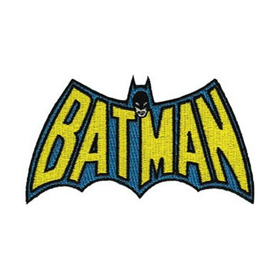 Retro Batman Classic TV Show Batwing Logo DC Superhero Iron-On Applique Patch