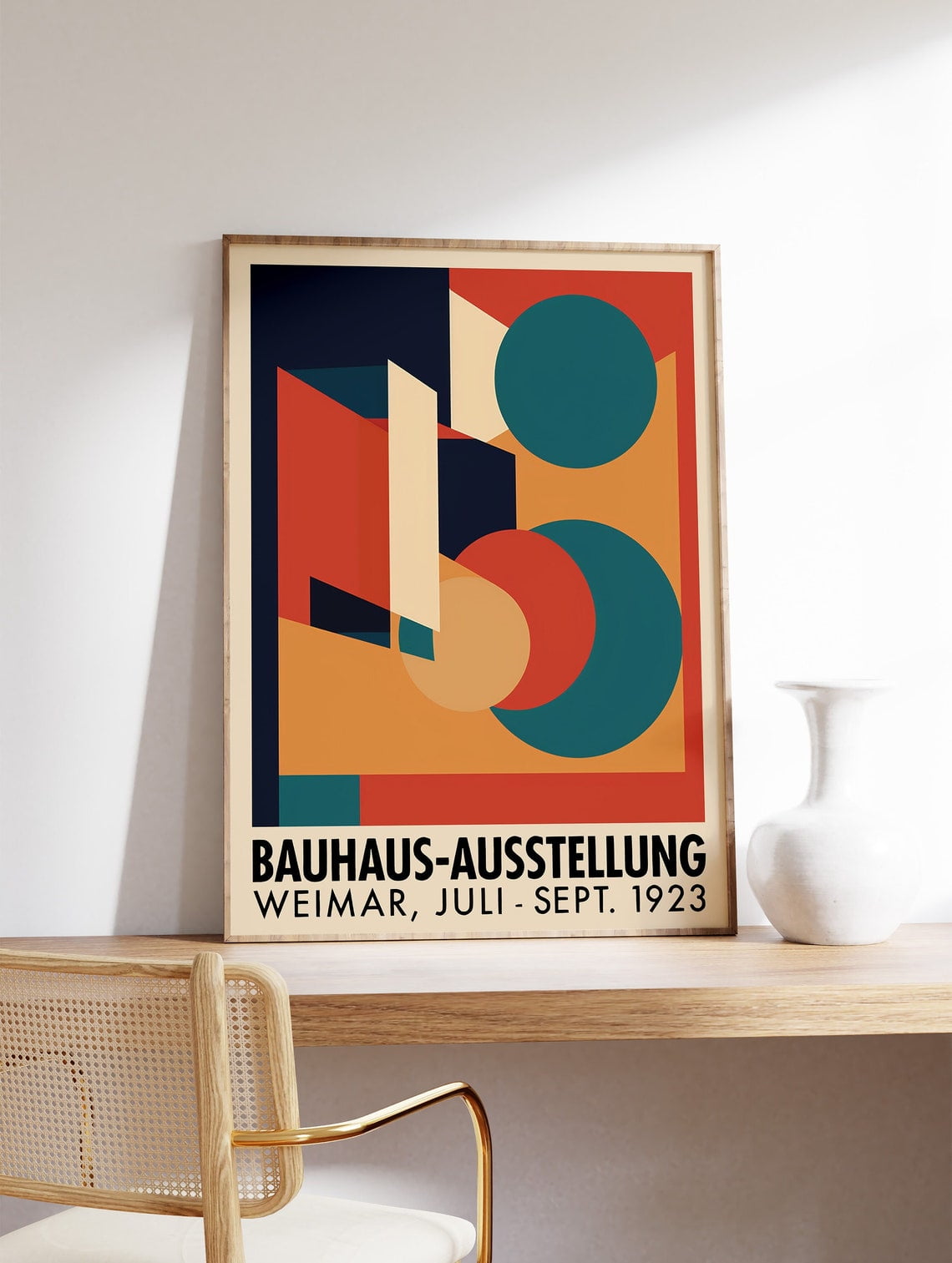 Retro Bauhaus Poster, Modernist Wall Art, Geometric Bauhaus Print ...