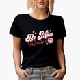 thumbnail image 1 of Retro Be Mine Valentine, Valentine's Day Art Merch Gift, Black T-Shirt, Small, 1 of 5