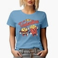 thumbnail image 1 of Retro Be My Valentine with Burger & Fries, Valentine's Day Gift, Baby Blue T-Shirt, Small, 1 of 5