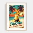 thumbnail image 1 of Retro Beach Drink Print: Timeless Island Charm - Illustration Tropical Cocktail Vintage Poster Summer Beach Palm Tree Fruit Oak Framed Wall Art Print 16 x 24 inches, 1 of 59