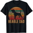 thumbnail image 1 of Retro Beagle Dad Gift Dog Owner Pet Tricolor Beagle Father T-Shirt, 1 of 4