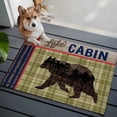thumbnail image 1 of Retro Bear Front Door Rugs 2x3 ft Cabin Green Plaid Pine Needles Pine Cones Small Rug for Entryway Non Slip Washable Bathroom Door Mat Absorbent Floor Mat for Indoor Entrance, 1 of 9