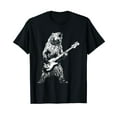 thumbnail image 1 of Retro Bear Playing Bass Guitar Bear Guitarist Music Lovers T-Shirt, 1 of 5