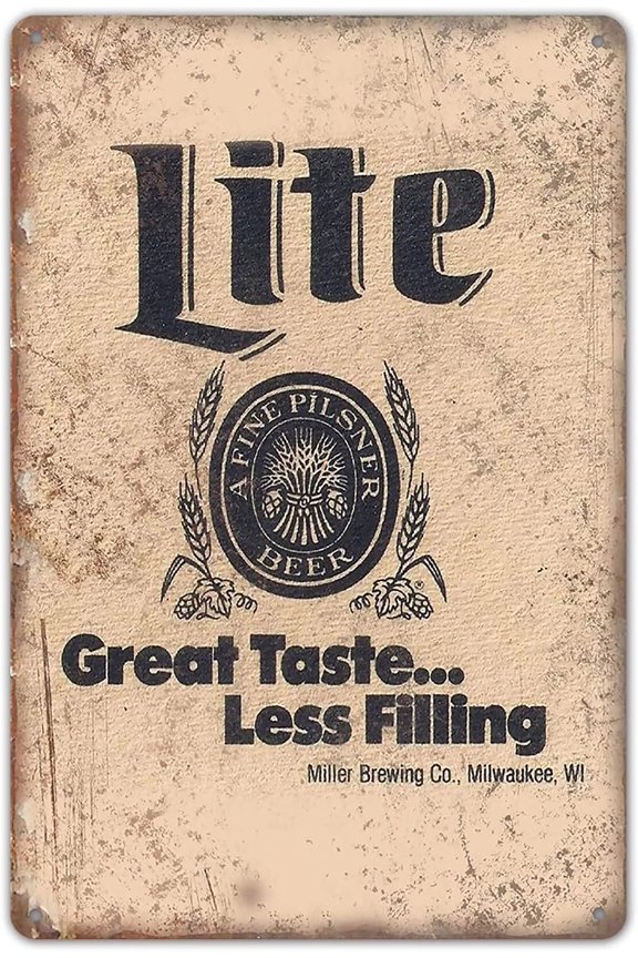 Retro Beer Ad Retro Metal Tin Signs Beer 8X12 Inches, Plaque Poster for Wall Decor Art