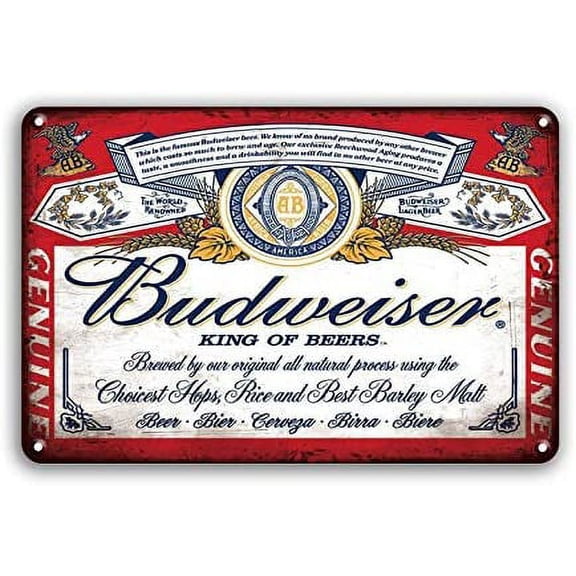 Retro Beer Label Metal Sign 12x8 Inch Vintage Style Decor For Beer Bar Pub Club Man Cave Wall Art Decoration