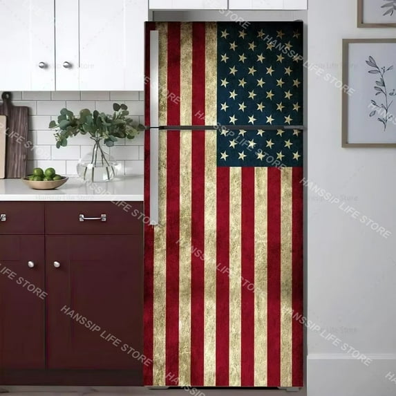 Retro Beer Poster Refrigerator Sticker Wallpaper Kitchen Waterproof Teleph Booth Design Fridge Door Vinyl Wrap Mural Decals