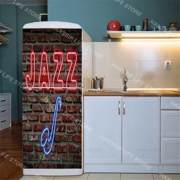 Retro Beer Poster Refrigerator Sticker Wallpaper Kitchen Waterproof Teleph Booth Design Fridge Door Vinyl Wrap Mural Decals