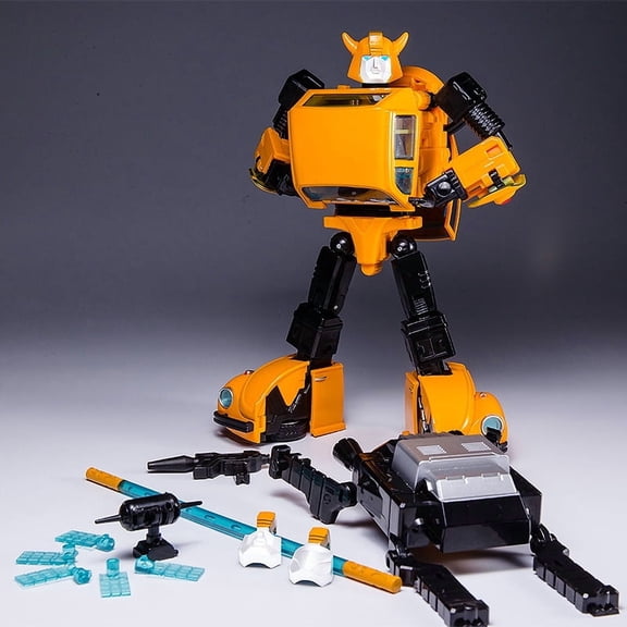 Retro Beetle Car Robot, Classic Bug Vehicle Mode Transforming Action Figure (6636)