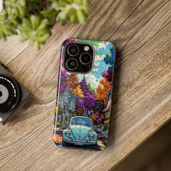 Retro Beetle Car Vintage Auto Classic Vehicle Automotive Art A361 Protective Case for iPhone 17 16 15 14 13 12 11 Pro Max