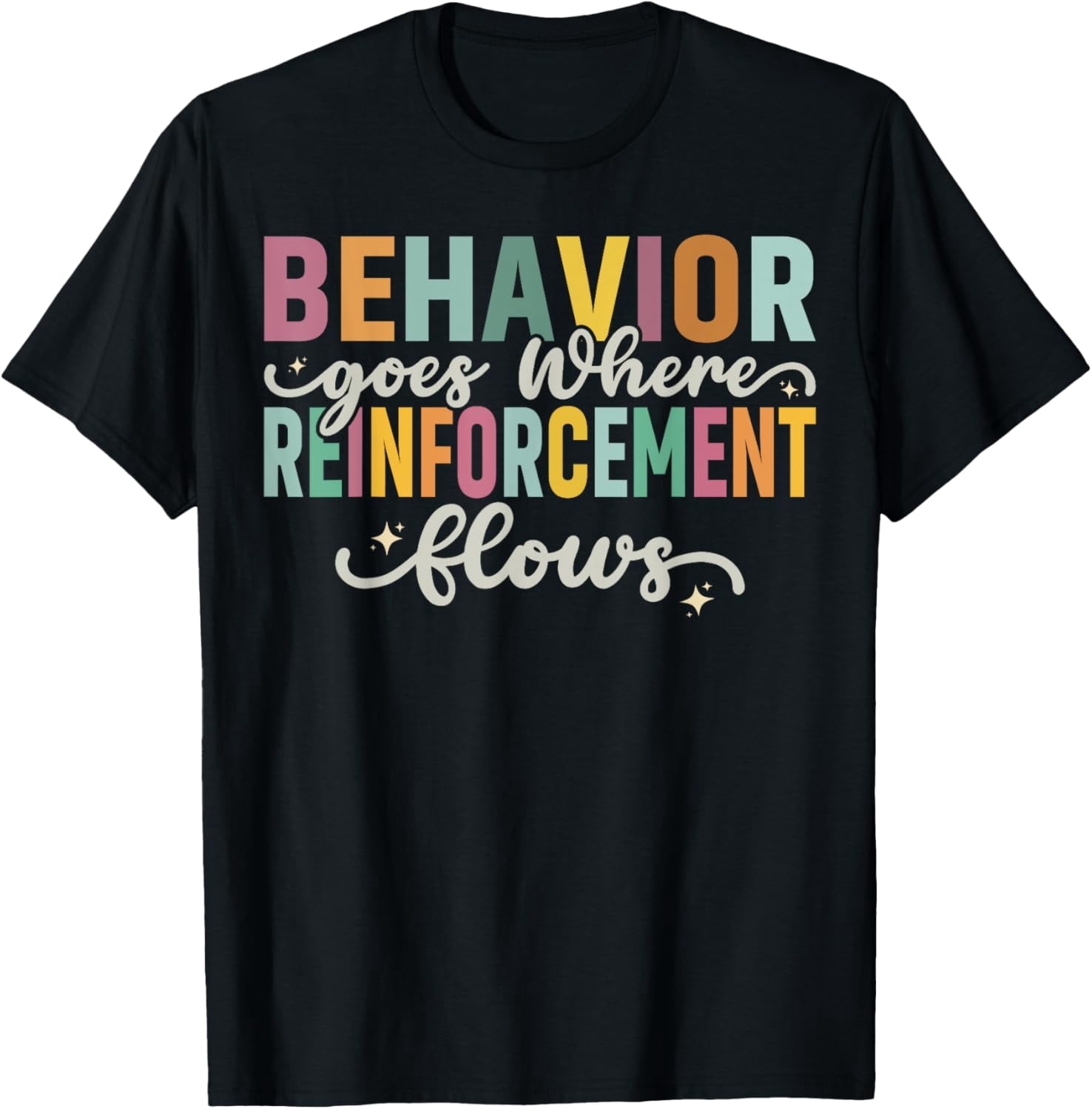 Retro Behavior Goes Where Reinforcement Flows ABA T-Shirt - Walmart.com
