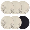 thumbnail image 1 of Retro Beige Flowers Coasters Set of 6, Absorbent Coasters for Drinks, Rustic Abstract Floral Simple Art Coaster for Desk Coffee Table Protection, Home Decor House Warming Gifts 4", 1 of 8