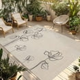 thumbnail image 1 of Retro Beige Flowers Outdoor Rug for Patio/Deck/Porch, Non-Slip Large Area Rug 4 x 6 Ft, Rustic Abstract Floral Simple Art Indoor Outdoor Rugs Washable Area Rugs, Reversible Camping Rug Carpet Runner, 1 of 8