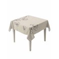 thumbnail image 1 of Retro Beige Flowers Table Cloth, Waterproof Tablecloth for Square Tables, Rustic Abstract Floral Simple Art Reusable Washable Fabric Table Cover for Restaurant Kitchen Dining Tables 54"x54", 1 of 9