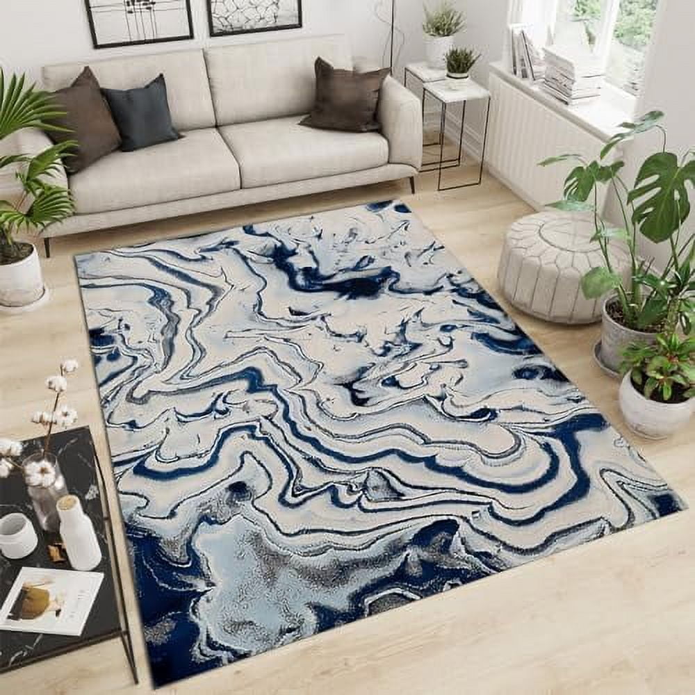 Retro Beige Wood Grain Pattern Area Rug Modern Distressed Interior