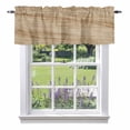 thumbnail image 1 of Retro Beige Wood Grain Valance Curtain for Windows Rustic Board Texture Country Style Rod Pocket Curtain Valances Short Window Treatments Panels for Kitchen Bathroom Laundry Basement 60 x 18 Inch, 1 of 9