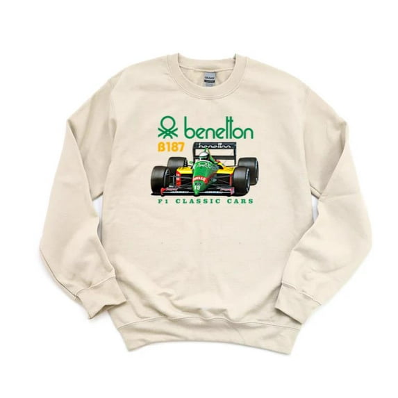 Retro Benetton B187 F1 Classic Car 80s Formula 1 Motorsport Racing Fan Sweatshirt Unisex, up to 5XL