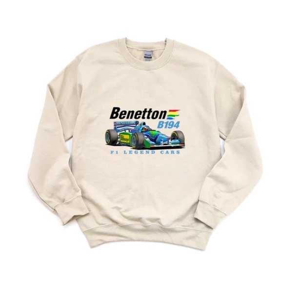 Retro Benetton B194 F1 Legend Car 90s Formula 1 Schumacher Racing Fan Sweatshirt Unisex, up to 5XL