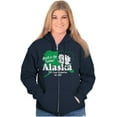 thumbnail image 1 of Retro Betty Boop Alaska State Outline Women Plus Size Zipper Hoodie Brisco Brands 4X, 1 of 5