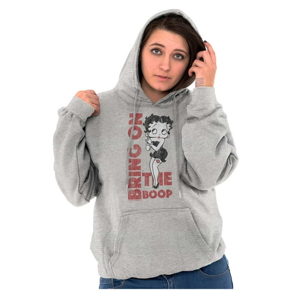 Retro Betty Boop Cartoon Bring It On Hoodie Sweatshirt Women Brisco Brands S
