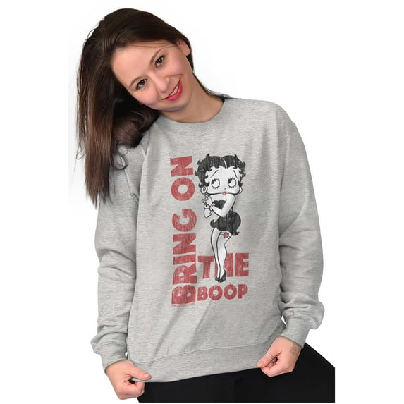 Retro Betty Boop Cartoon Bring It On Women Plus Size Sweatshirt Brisco Brands 2X