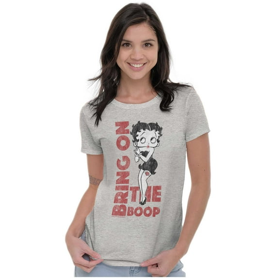 Retro Betty Boop Cartoon Bring It On Women's T Shirt Ladies Tee Brisco Brands S