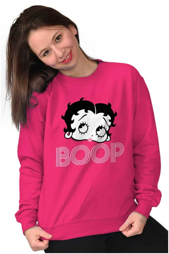 Retro Betty Boop Cartoon Character Women Crewneck Sweatshirt Brisco Brands M