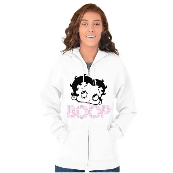 Retro Betty Boop Cartoon Character Zip Hoodie Sweatshirt Women Brisco Brands M