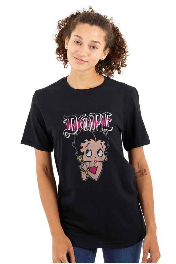 Retro Betty Boop Cartoon Dope Women's Graphic T Shirt Tees Brisco Brands L