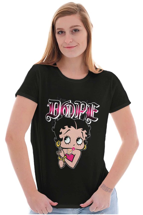 Retro Betty Boop Cartoon Dope Women's T Shirt Ladies Tee Brisco Brands S