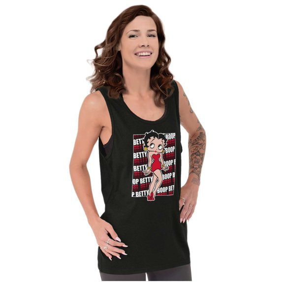 Retro Betty Boop Cartoon Gradient Tank Top Tee Shirt Women Brisco Brands S