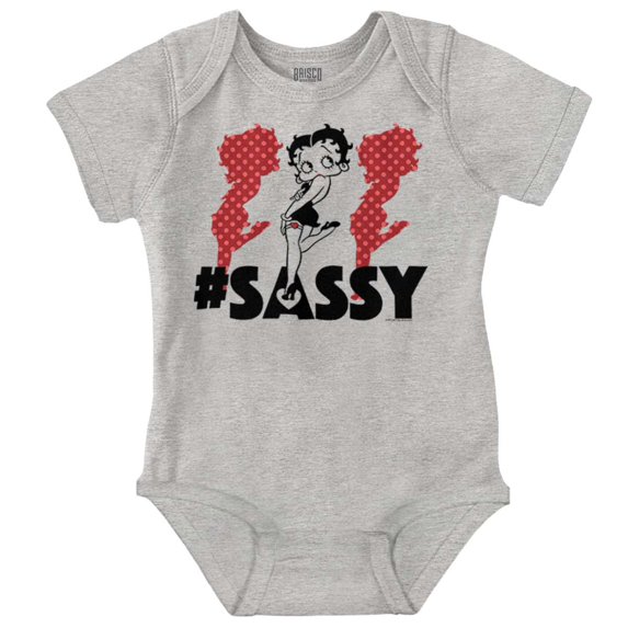 Retro Betty Boop Hashtag Sassy Bodysuit Jumper Girls Infant Baby Brisco Brands 12M