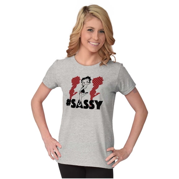 Retro Betty Boop Hashtag Sassy Women's T Shirt Ladies Tee Brisco Brands S