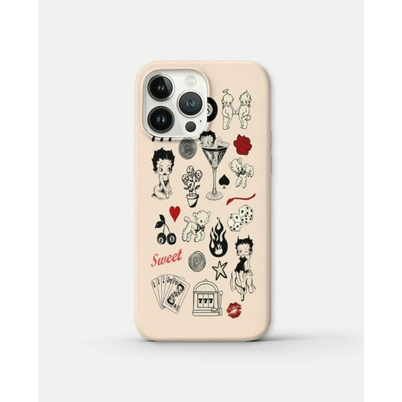 Retro Betty Boop Vintage Gambling Art Classic Cartoon Flapper A1104 Protective Case for iPhone 17 16 15 14 13 12 11 Pro Max
