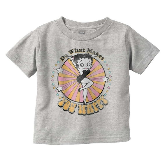 Retro Betty Boop What Makes You Happy Youth T Shirt Tee Girls Infant Toddler Brisco Brands 24M