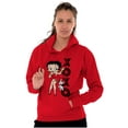 thumbnail image 1 of Retro Betty Boop XOXO Puppy Love Women Plus Size Hoodie Brisco Brands 2X, 1 of 4