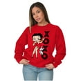 thumbnail image 1 of Retro Betty Boop XOXO Puppy Love Women Plus Size Sweatshirt Brisco Brands 2X, 1 of 5