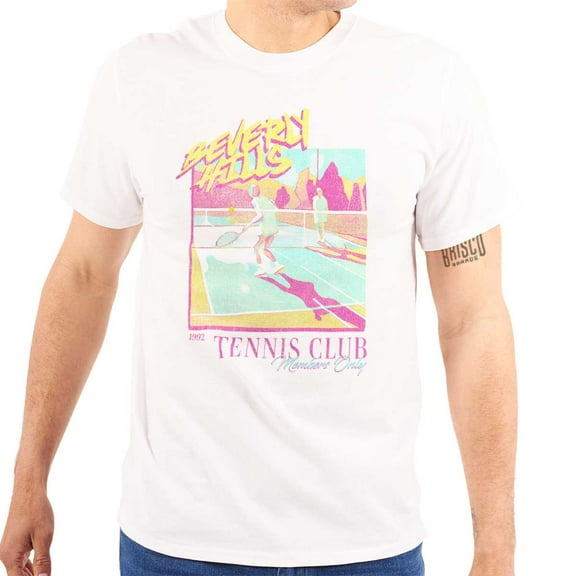 Retro Beverly Hills Tennis Club Men's Graphic T Shirt Tees Brisco Brands S