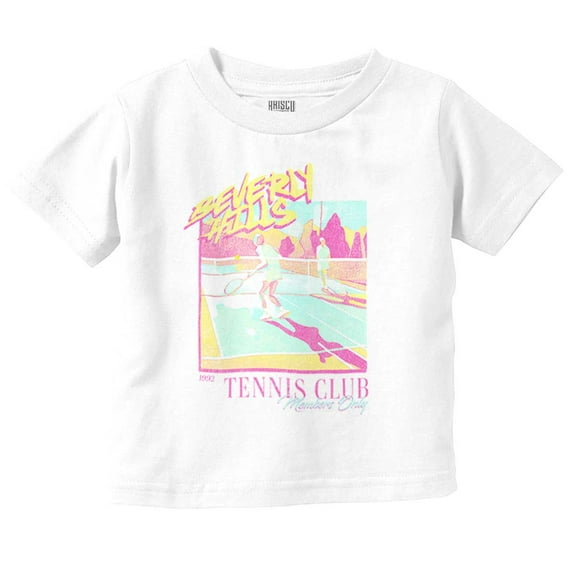 Retro Beverly Hills Tennis Club Toddler Boy Girl T Shirt Infant Toddler Brisco Brands 4T