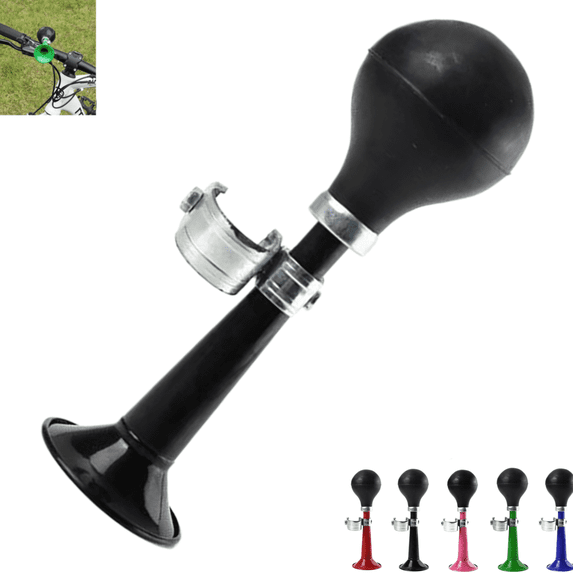 Retro Bicycle Air Horn, Loud Hand Squeeze Bike Bell with Adjustable Clamp for Bike Handlebar Cycling Accessory
