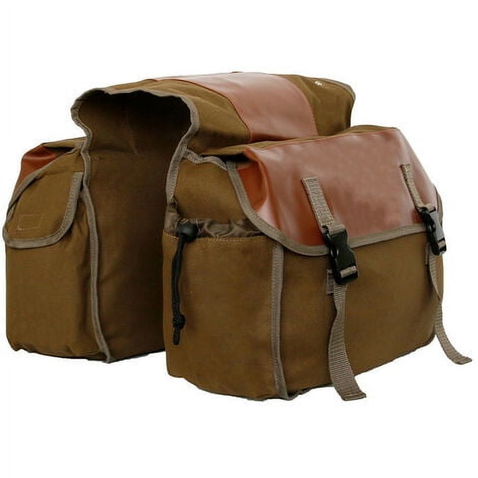 Retro Bicycle Bag Luggage Rack Double Rear Seat Bag for Bike Motorcycle khaki