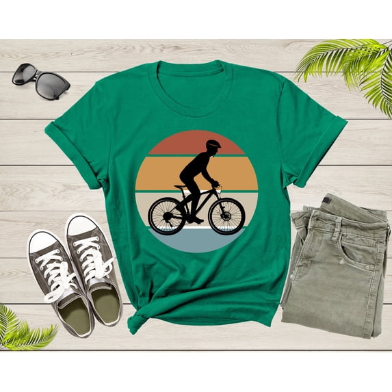 Retro Bicycle Lover Gift Idea Shirt Women Men Kids Boys Girls Bicycle Themed Tshirt Design Bike Lover Birthday Present Dad Mom T-shirt