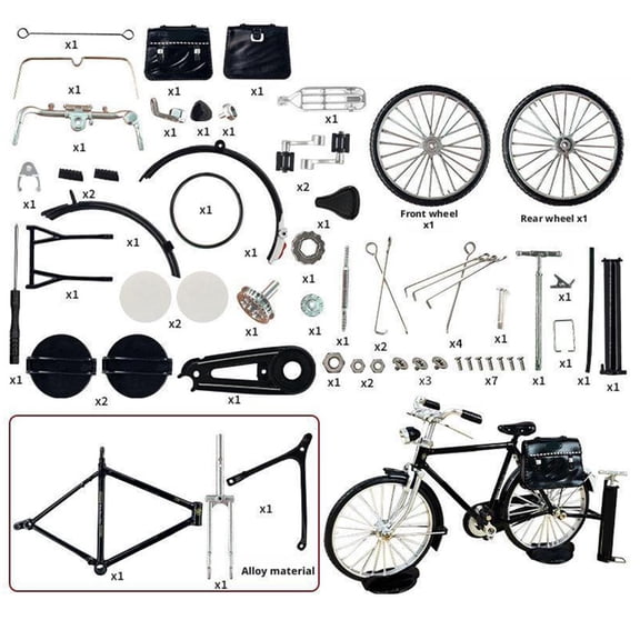 Retro Bicycle Model Ornament, Alloy Mini Simulation Finger Bike Toy for Desktop Decoration